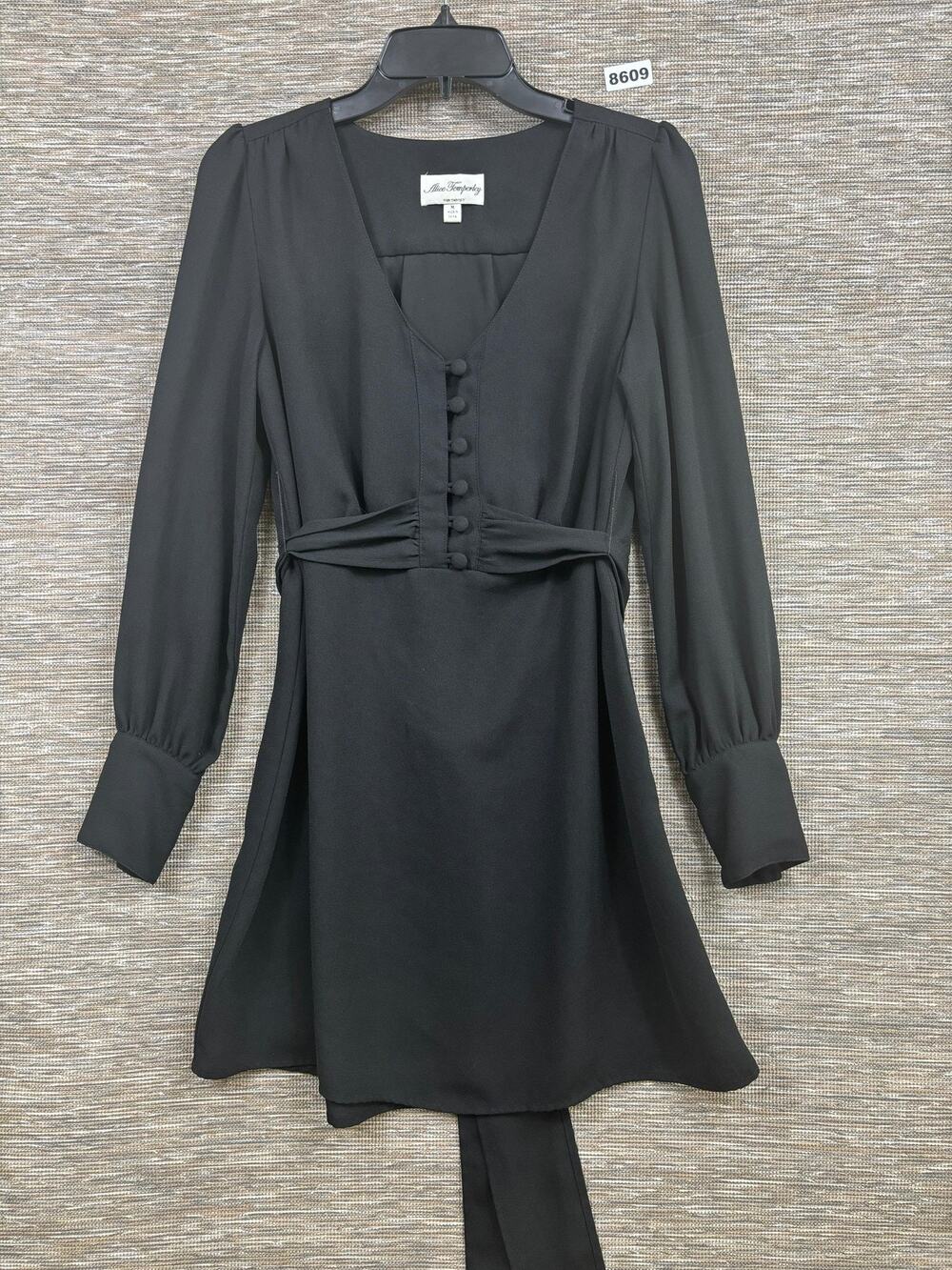 Alice Temperley For Target Dress Womens M Black Long Sleeve Fit & Flare Short